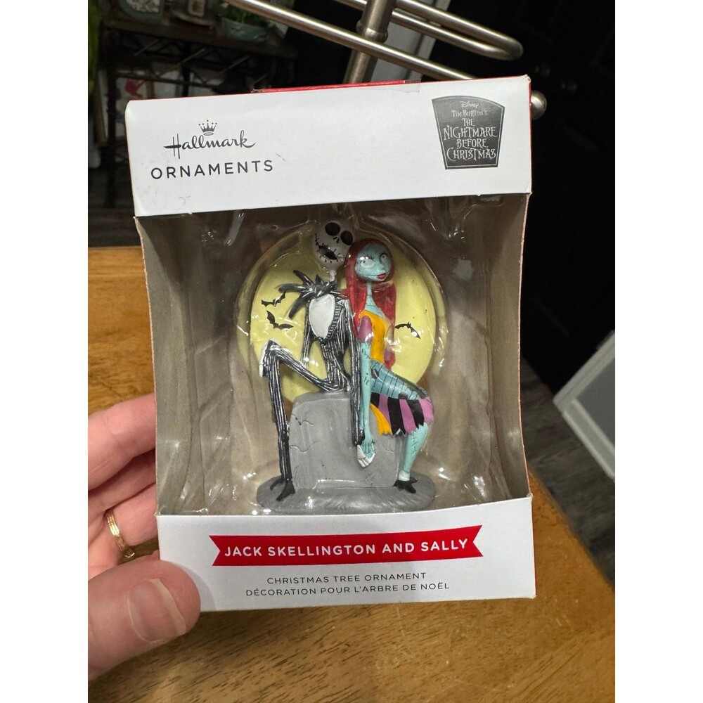 Hallmark Nightmare Before Christmas Jack Skellington Sally Ornament 2023